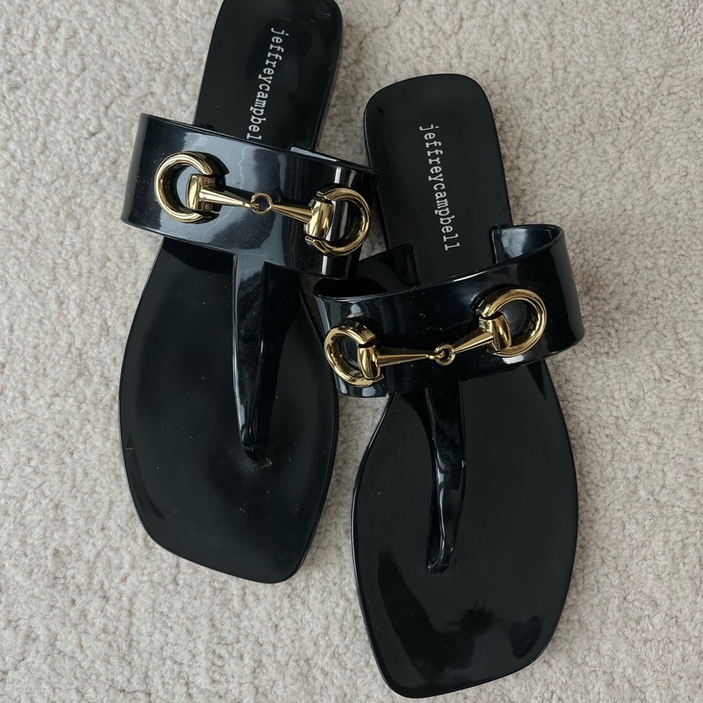 BNWOT Jeffrey Campbell A-Lil-Bit Jelly Thong Sandal